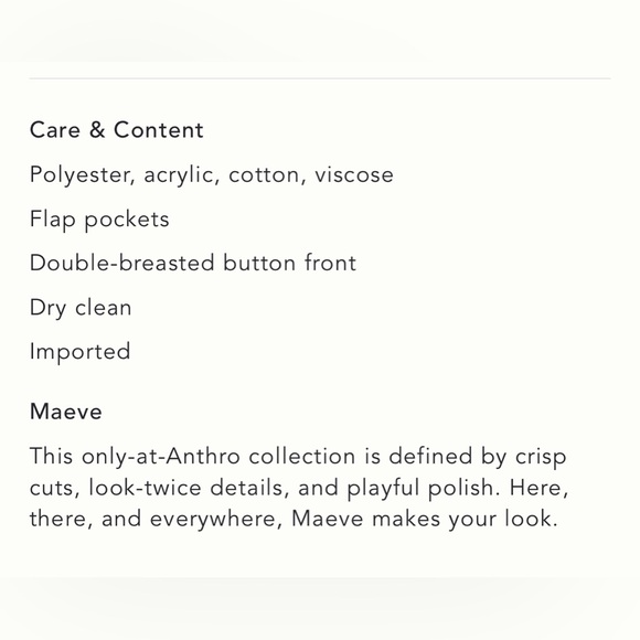 Anthropologie Maeve double-breasted tweed jacket - Picture 4 of 4